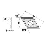 CMT Orange Tools CMT507 - Cmt Reversible Solid Carbide Knives 2 Cutting Edges 30 28X14X2 Mm K1920