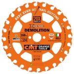CMT Orange Tools CMT516 - Xtreme Demolition Saw Blade For Nail Cutting With Cordless Corded Circular Saws 24T Copy