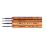 Dockyard Tools DYT110 - 4-Piece Micro Carving Dogleg (Bench Chisel) Set