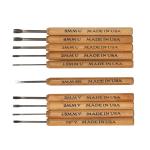 Dockyard Tools DYT113 - 10-Piece Micro Carving Atlas Chisel Set