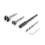 Fisch FIS225 - 4-Piece Wave Cutter Pepper Mill Set with 2 Forstner Bits, Brad Point Bit and 6" Extension