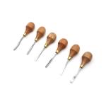 Henry Taylor HTT177 - Acorn "Super Sharp" Set of 6 Palm Wood Carving Tools