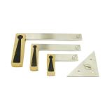 Ironbark IB111 - 4 Piece Set - 90&deg; Adjustable Try Squares 3&rdquo;, 5 &ldquo; & 7&rdquo; & 45/90 Calibration Triangle