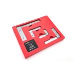 Kinex KX104 - 4-Piece Set of Precision Machinist Square 2-3/8", 3", 4", 6" DIN 875/1