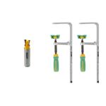 Microjig MJ168 - MATCHFIT Dovetail Clamp AP - Pack of 2 & MATCHFIT Clamp 14&deg; Router Bit