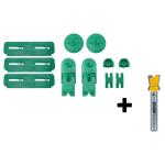 Microjig MJ202 - MatchFit CNC Ultimate Workholding Kit plus 1/4" Shank Dovetail Router Bit