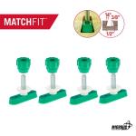 Microjig MJ247 - MATCHFIT&trade; 1" Dovetail Track Hardware (4-Pack)
