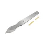 Mikov MIK103 - Unhandled Dual Bevel Marking Knife Kit with Finger Indents 0.100" Thick Blade