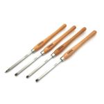 Narex NX102 - 4-Piece Set Large Carbide Insert Lathe Woodturning Tools-Square, Radiused, Round and Diamond