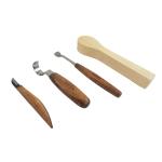 Narex NX126 - 3-Piece Spoon Carving Set with Gouge, Double Edge Hook Knife and Carving Knife