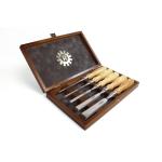 Narex NX236 - 5-Piece Richter Extra Bevel Edge Chisel Set in Wood Presentation Box