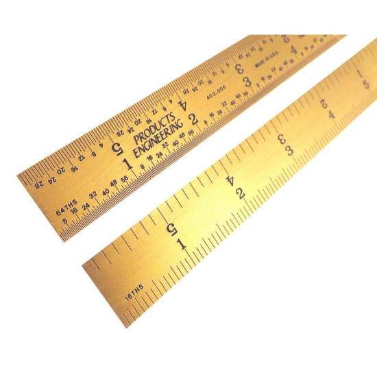 PEC Tools 4R Rigid Titanium Nitride (TiN) Rulers
