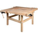 Pinie PIN221 - School 1 Workbench - 4 Workplaces with Bench Vises