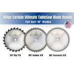 Ridge Carbide RC111 - Ultimate 10" Table Saw 3 Blade Bundle with Rip, Combination and Cosscut Blades