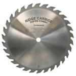 Ridge Carbide RC118 - 10" SUPER COMBO Thin Kerf Blade | 30 Teeth, AR 4+1 Grind, 20&deg; Hook, 5/8" Bore, 0.072" Thick Plate, 0.094" Kerf | For Efficient Cutting of Hardwood