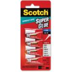 Scotch SC100 - CA Super Glue Liquid AD114, 4-Pack of Single-Use Tubes, .017 oz each