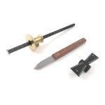 Taytools TT253 - 3-Piece Dovetail Layout Kit with Dovetail Marking Jig 1:5 and 1:8 Slopes, Marking Knife and Wheel Marking Gauge