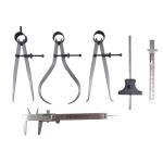 Taytools TT295 - 6-Piece Measuring Kit with 6" Dividers, Calipers, Depth Gauge