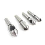 Taytools TT304 - 4-Piece Set 82 Degree Single Zero Flute Countersink Chamfering Tools in Wooden Box
