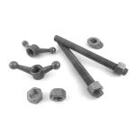 Taytools TT358 - Moxon Vise Hardware Kit with Pair 8" x 3/4"-10 Threaded Rods, pair 4-1/2" Cast Knobs and 4 each 3/4" Nuts and Washers