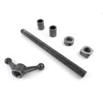 Taytools TT361 - Wagon / Tail Vise Kit with 12" Long 3/4"-10 Threaded Rod, 4-1/2" Cast Knob, Bushings, Square Nuts and Stop Collars