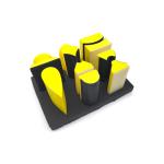 Taytools TT386 - 9-Piece Contoured Profile Hand Sanding Block Set with Assorted Convex & Concave Shapes