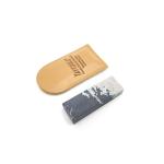 Taytools TT390 - Genuine Arkansas Whetstone Novaculite Pocket Knife Sharpening Stones 3" x 1" x 3/8" in Imitation Leather Pouch