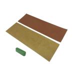 Taytools TT419 - 2-Piece 3" x 10" Leather Strop Kit with 1.2oz Chromium Oxide 0.5 Micron Polishing Compound Bar
