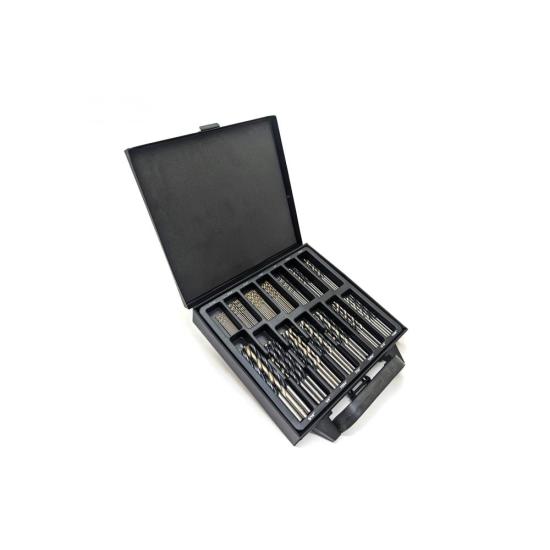 100 Piece Mixed Drill Bit Set, HSS Twist, HCS Brad Point