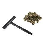 Taytools TT466 - Set of 25 each 8-32 Threaded Inserts, T Insertion Wrench