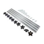 Taytools TT472 - Deluxe 24-Piece T Track Jig Fixture Kit with 10 Star Knobs, 4 Sections of T Track and 10 T Bolts