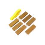 Taytools TT682 - Detail Hook Loop Hand Sanding Block 70 Sheets Of Sandpaper 10 Each Of 80 120 180 240 320 400 600 Grits