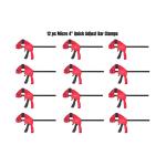 Taytools TT719 - 12-Piece Micro Quick Adjust Bar Clamp - 4" 44 lbs Clamping Force