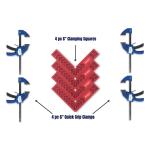 Taytools TT723 - 4-Piece 6" Glass Reinforced Clamping Squares with 4-Piece 6" Quick Adjust Clamp Set