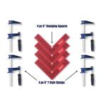 Taytools TT724 - 4 Pc 6 Glass Reinforced Clamping Squares With 4 Pc 6 F Style Clamps