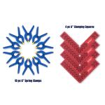 Taytools TT727 - 4 Pc 6 Glass Reinforced Clamping Squares With 10 Pc 6 Spring Clamps