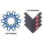 Taytools TT728 - 4 Pc 8 Glass Reinforced Clamping Squares With 10 Pc 6 Spring Clamps