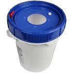 Taytools TT857 - Quick Click 5-Gallon Collection Pail with Threaded Locking Lid & Built-In Air Relief (Pre-Cut hole for Separator Mounting)