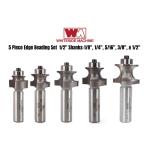 Whiteside WS273 - 5-Piece Edge Beading Set 1/2" Shanks - 1/8", 1/4", 5/16", 3/8" and 1/2"